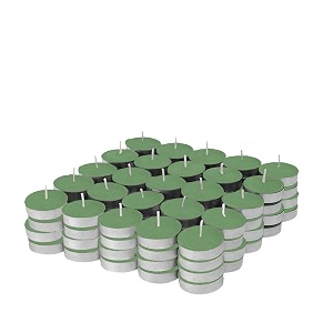 ripp unscented wax tealights candles smokeless candles burning time approx 25 hour green pack of 50