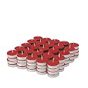 Ripp Unscented Wax Tealights Candles Smokeless Candles Burning time Approx 2.5 Hour (Red, Pack of 100)