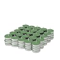 Ripp Unscented Wax Tealights Candles Smokeless Candles Burning time Approx 2.5 Hour (Green, Pack of 50)