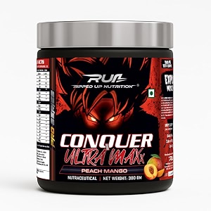 ripped up nutrition conquer ultra maxx - pre workout - 300gm peach mango
