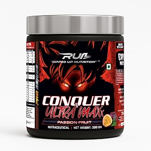 ripped up nutrition conquer ultra maxx- pre workout- 300 gmpassion fruitpowder1 count30 servings