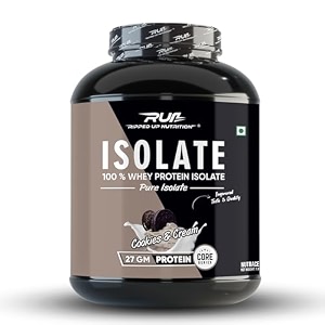 ripped up nutrition whey protein isolate  27g fast-absorbing proteinscoop  low carb amp fat for lean muscle growth  no fillers or maltodextrin  gmp certified cookies and cream 18kg 4 lbs