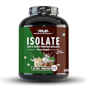 ripped up nutrition whey protein isolate  27g fast-absorbing proteinscoop  low carb amp fat for lean muscle growth  no fillers or maltodextrin  gmp certified coconut ice cream 18kg 4 lbs