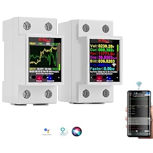 ac smart wifi energy meter-iot color lcdhighlow voltampoverload protectiontimer- sirialexa-support-v-a-w