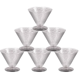 crystal glass ice cream cup salad serving bowl pudding - dessert bowl 165 ml pcs of 6