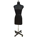 Female Dress Form Wheel Base Mannequin Statue Premium Store Display Dummy Mannequin Dummy Model Stand Hanger Dress Kurti Display Stand (Black) (Size 36 NO -10)