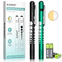 RISEMART 2 Pack Pen Light for Nurse with 2 Light Modes (White/Warm Yellow)