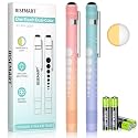 RISEMART 2 Pack Pen Light for Nurse with 2 Light Modes (White/Warm Yellow)