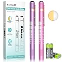 RISEMART 2 Pack Pen Light for Nurse with 2 Light Modes (White/Warm Yellow)