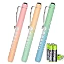 RISEMART 3 Pack Medical Pen Lights for Nurses with 6 AAA Batteries