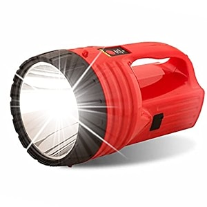 rising konark 10 w ultra high power rechargeable led torch with 6000 mah lithium ion battery abs plastic rechargeable torch for farmers camping hiking fishing