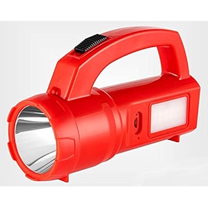rising tini long range focused bright beam rechargeable led torch with 2000 mah lithium ion battery flashlight for farmers camping hiking fishing night walk security torch