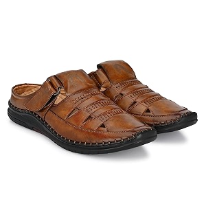 Rising Wolf Mens Synthetic Leather Fisherman Sandals