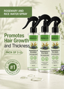 rislux rosemary rice water spray for hair growth thickness hairfall control 100natural hair styler 300 ml