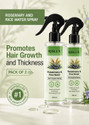 RISLUX Rosemary Rice Water Spray for Hair Growth Thickness Hairfall Control 100%Natural Hair Styler (200 ml)