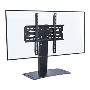 rissachi tv stand for table with metal base  adjustable tv table stand for 37-65 inch led lcd amp smart tvs  strong replacement stand for home amp office setup