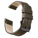 Ritche Christmas Gift Quick Release Leather Watch Band Leather Watch Strap 18mm 19mm 20mm 21mm 22mm 23mm or 24mm for Men and Women, White Elephant Gifts, Stocking Stuffers For Men