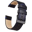 Ritche Christmas Gift Quick Release Leather Watch Band Leather Watch Strap 18mm 19mm 20mm 21mm 22mm 23mm or 24mm for Men and Women, White Elephant Gifts, Stocking Stuffers For Men
