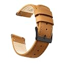 Ritche Christmas Gift Quick Release Leather Watch Band Leather Watch Strap 18mm 19mm 20mm 21mm 22mm 23mm or 24mm for Men and Women, White Elephant Gifts, Stocking Stuffers For Men