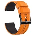 Ritche Christmas Gift Silicone Watch Bands 18mm 20mm 22mm 24mm Quick Release Rubber Watch Bands for Men, White Elephant Gifts, Stocking Stuffers For Men