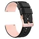Ritche Christmas Gift Silicone Watch Bands 18mm 20mm 22mm 24mm Quick Release Rubber Watch Bands for Men, White Elephant Gifts, Stocking Stuffers For Men