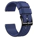 Ritche Christmas Gift Silicone Watch Bands 18mm 20mm 22mm 24mm Quick Release Rubber Watch Bands for Men, White Elephant Gifts, Stocking Stuffers For Men