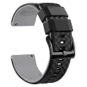 Ritche Christmas Gift Silicone Watch Bands 18mm 20mm 22mm 24mm Quick Release Rubber Watch Bands for Men, White Elephant Gifts, Stocking Stuffers For Men