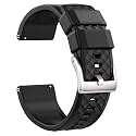 Ritche Christmas Gift Silicone Watch Bands 18mm 20mm 22mm 24mm Quick Release Rubber Watch Bands for Men, White Elephant Gifts, Stocking Stuffers For Men