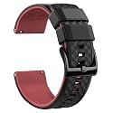 Ritche Christmas Gift Silicone Watch Bands 18mm 20mm 22mm 24mm Quick Release Rubber Watch Bands for Men, White Elephant Gifts, Stocking Stuffers For Men