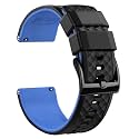 Ritche Christmas Gift Silicone Watch Bands 18mm 20mm 22mm 24mm Quick Release Rubber Watch Bands for Men, White Elephant Gifts, Stocking Stuffers For Men