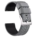 Ritche Christmas Gift Silicone Watch Bands 18mm 20mm 22mm 24mm Quick Release Rubber Watch Bands for Men, White Elephant Gifts, Stocking Stuffers For Men