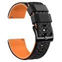 Ritche Christmas Gift Silicone Watch Bands 18mm 20mm 22mm 24mm Quick Release Rubber Watch Bands for Men, White Elephant Gifts, Stocking Stuffers For Men