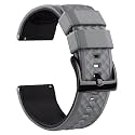 Ritche Christmas Gift Silicone Watch Bands 18mm 20mm 22mm 24mm Quick Release Rubber Watch Bands for Men, White Elephant Gifts, Stocking Stuffers For Men
