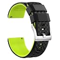 Ritche Christmas Gift Silicone Watch Bands 18mm 20mm 22mm 24mm Quick Release Rubber Watch Bands for Men, White Elephant Gifts, Stocking Stuffers For Men