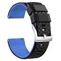 Ritche Christmas Gift Silicone Watch Bands 18mm 20mm 22mm 24mm Quick Release Rubber Watch Bands for Men, White Elephant Gifts, Stocking Stuffers For Men
