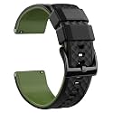 Ritche Christmas Gift Silicone Watch Bands 18mm 20mm 22mm 24mm Quick Release Rubber Watch Bands for Men, White Elephant Gifts, Stocking Stuffers For Men