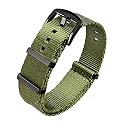 Ritche Military Ballistic Nylon Watch Strap with Heavy Buckle 18mm 20mm 22mm Premium Nylon Watch Bands for Men Women