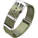 Ritche Military Ballistic Nylon Watch Strap with Heavy Buckle 18mm 20mm 22mm Premium Nylon Watch Bands for Men Women