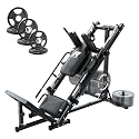 RitFit Leg Press Hack Squat Machine with Linear Bearing, 1200LB Capacity