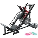 RitFit Leg Press Hack Squat Machine with Linear Bearing, 1200LB Capacity