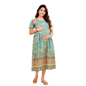 RITIJYA Zipless Feeding Kurta Dress for Women