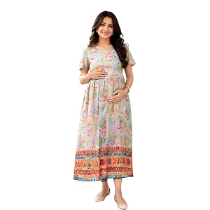RITIJYA Zipless Feeding Kurta Dress for Women