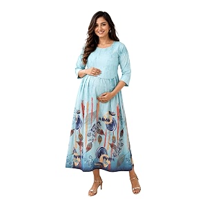 RITIJYA Zipless Feeding Kurta Dress for Women