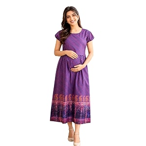 RITIJYA Zipless Feeding Kurta Dress for Women