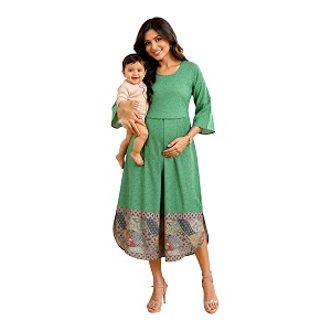 RITIJYA Zipless Feeding Kurta Dress for Women