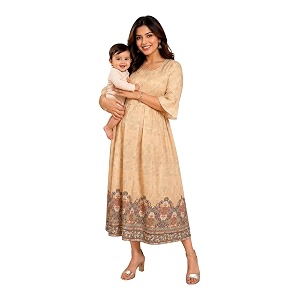 RITIJYA Zipless Feeding Kurta Dress for Women