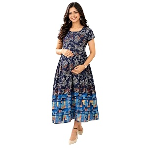 RITIJYA Zipless Feeding Kurta Dress for Women