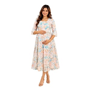 RITIJYA Zipless Feeding Kurta Dress for Women