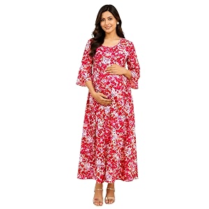 RITIJYA Zipless Feeding Kurta Dress for Women