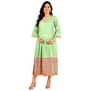 RITIJYA Zipless Feeding Kurta Dress for Women